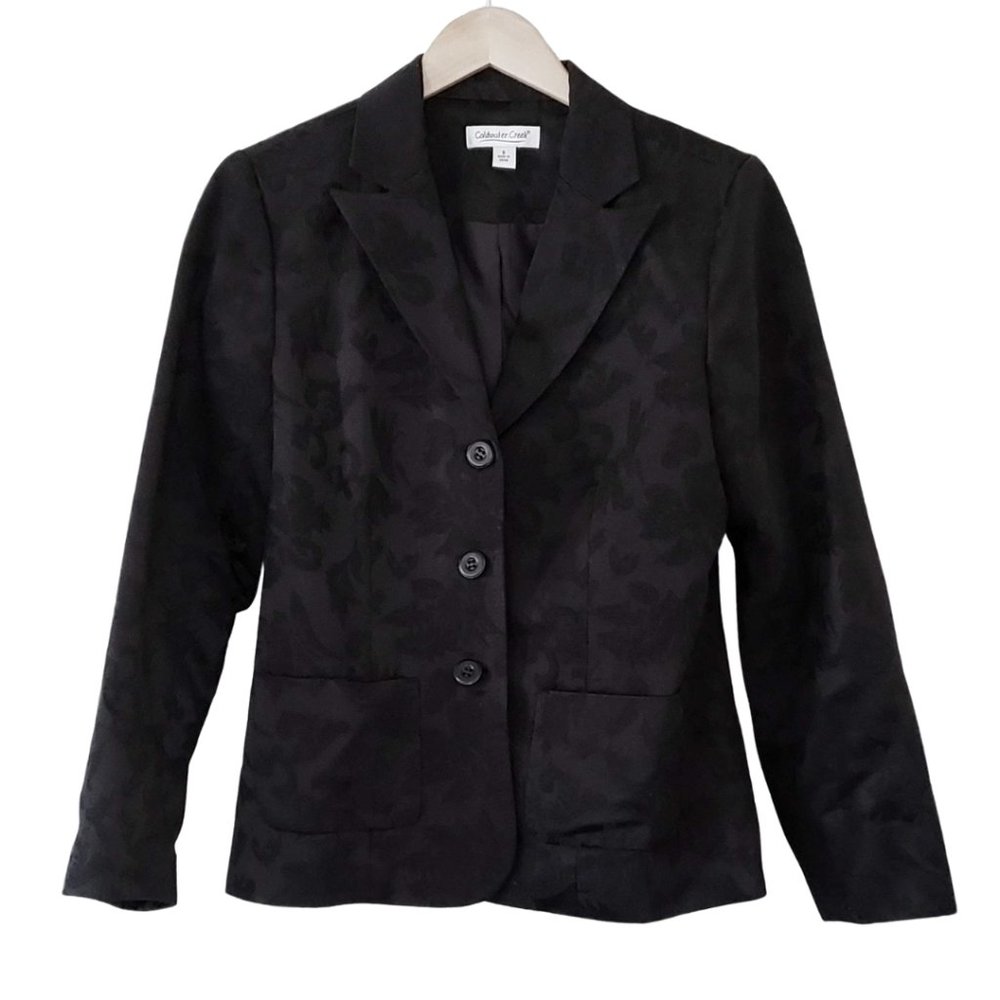 Coldwater Creek Satin Brocade Blazer